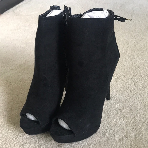 Charlotte Russe Shoes Black Bow Tie Heels Poshmark